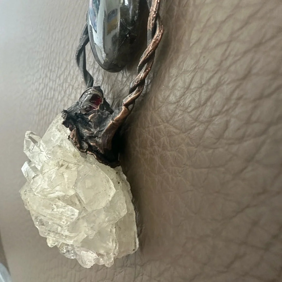 Wow Stunning Quartz Labradorite Necklace 20%off - Picture 3 of 6